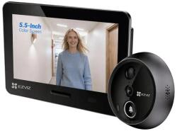 EZVIZ Vizor cu sonerie usa si monitor EZVIZ EP4 CS-EP4 (8MP) Golden, 4K 8MP, 5.5 ", Wi-Fi, recunoastere faciala, PIR, audio, IP54 (Argintiu) (CS-EP4 (8MP) srebrny)