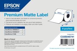 Epson C33S045741 Premium Matte, pentru ColorWorks, 102mm x 60m, etichete autocolante albe (C33S045741)