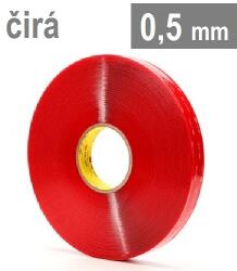 3M VHB 4905-F, grosime 0, 5 mm, bandă acrilică transparentă dublu adezivă cu lipire foarte puternică 12 mm x 3 m (AA-4905-1203-1)