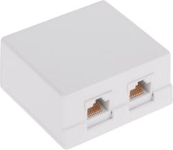Cabletech Priză telefonică 2xRJ45(8P8C) HQ CAT, 6 (L-TEL0031-6)