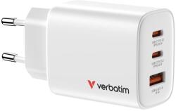 Verbatim Încărcător VERBATIM GaN Essentials 65W, 2xUSB-C, 1xUSB-A, alb (32353)