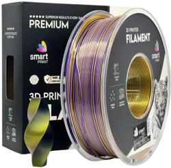 Smart Print FG-S108-E1, filament 3D, PLA Silk, 1, 75 mm, 1000 g, Tri Color, Multicolor (Negru, Auriu, Mov) (FG-S108-E1)