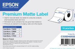 Epson C33S045532 Premium Matte, pentru ColorWorks, 102x76mm, 440 buc. , etichete autoadezive albe (C33S045532)