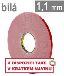 3M VHB 4950, grosime 1, 1 mm; bandă acrilică albă dublu adezivă cu lipire foarte puternică 19 mm x 3 m (AA-4950-8019-4)