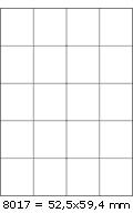 CDRmarket Etichete autoadezive 52, 5 x 59, 4 mm, 20 etichete, A4, 100 coli (R0ECO.8017A)