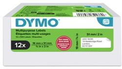 DYMO 2234186, 51mm x 19mm, multifuncționale, detașabile, albe, etichete originale din hârtie, 12 x 500 buc (2234186)