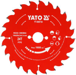 TOYA Fűrésztárcsa fához teflonos 140 x 20 x 2, 4 mm / 24T (YT-608730)