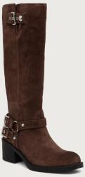 Guess cizme cu toc pentru femei din piele întoarsă MATLEY 9BY2-OBDZLW_89X (FLTMAT.SUE11.BROWN)