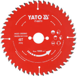 TOYA Fűrésztárcsa fához teflonos 140 x 20 x 2, 4 mm / 48T (YT-608731)
