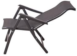 Flippy 2in1 Kerti Szék, Napozóágy, Összecsukható, Fém Váz, Vízlepergető, 47 x 110 x 46 cm, Fekete