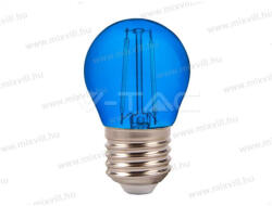 V-TAC SKU-7412 Led lámpa E27 G45 4W kisgömb 60lm Kék 300° sugárzási szög 240V (7412)