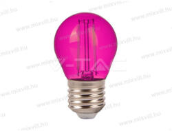 V-TAC SKU-7410 Led lámpa E27 G45 4W kisgömb 60lm Pink 300° sugárzási szög 240V (7410)