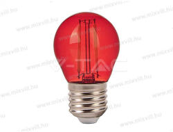 V-TAC SKU-7413 Led lámpa E27 G45 4W kisgömb 60lm Piros 300° sugárzási szög 240V (7413)