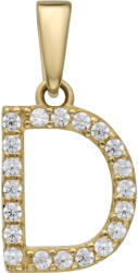 Arany ékszer Juta Gold sárga arany betű medál D (JTTC-8355)