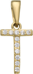 Arany ékszer Juta Gold sárga arany betű medál T (JTTC-8370)