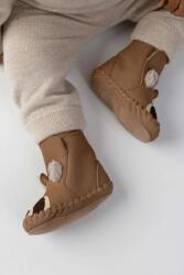Donsje bébi nubuk cipő Kapi Exclusive Booties Raccoon - bézs 20