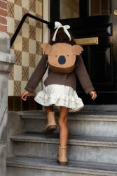 Donsje iskolai hátizsák gyerek bőr Umi Schoolbag Koala - bézs Univerzális méret