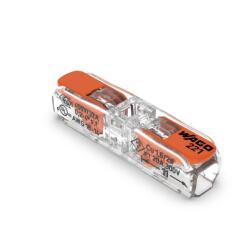 WAGO 221-2411 (600db/gyűjtő) vezeték összekötő 1P 0, 2-4mm2, oldható, átlátszó házban, tömör és sodrott vezetékhez (221-2411)