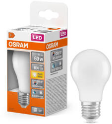OSRAM Superstar+ LED fényforrás (izzó), classic forma, matt plasztik búra, E27 foglalat, 9, 4W, 806lm, 2700K meleg fehér ( 4099854046872 ) (4099854046872)