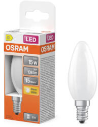 OSRAM Star LED fényforrás (izzó) gyertya forma, matt plasztik búra, E14 foglalat, 1W, 136lm, 2700K meleg fehér ( 4099854466038 ) (4099854466038)