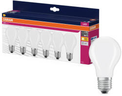 OSRAM Retrofit LED fényforrás (izzó), classic forma, matt plasztik búra, E27 foglalat, 7W, 806lm, 2700K meleg fehér 6db-os csomag ( 4058075845688 ) (4058075845688)