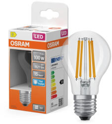 OSRAM Star LED fényforrás (izzó), classic forma, átlátszó üveg búra, E27 foglalat, 11W, 1521lm, 6500K hideg fehér ( 4058075466050 ) (4058075466050)