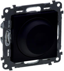 Legrand Valena Life 756360 forgatógombos fényerőszabályzó(dimmer) minden lámpatípushoz 5-300W, 2 vezetékes, fekete burkolattal keret nélkül, süllyesztett (Legrand 756360) (756360)