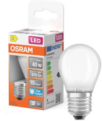 OSRAM Star LED fényforrás (izzó) kisgömb forma, matt plasztik búra, E27 foglalat, 3, 4W, 470lm, 6500K hideg fehér ( 4099854468636 ) (4099854468636)