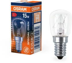 OSRAM OVEN T dimmelhető LED sütővilágító fényforrás (izzó) akár 300 °C-ig, cső forma, átlátszó üveg búra, E14 foglalat, 15W, 85lm, 2700K meleg fehér ( 4050300310282 ) (4050300310282)