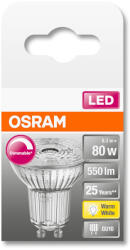 OSRAM Superstar dimmelhető 230V LED fényforrás (izzó) PAR16, GU10 foglalat, 8W, 575lm, 2700K meleg fehér ( 4058075433663 ) (4058075433663)