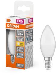 OSRAM Superstar+ LED fényforrás (izzó) gyertya forma, matt plasztik búra, E14 foglalat, 4, 9W, 470lm, 2700K meleg fehér ( 4099854046957 ) (4099854046957)
