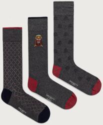 Hackett London férfi zokni 3-as csomag - szürke S/M