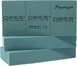 Flowerbox 3x Original Oasis® Premium Virághabszivacsok MaxLife Impregnálással - 23x11x3, 6cm