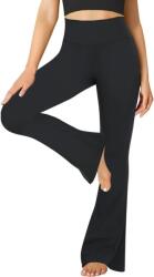 FuelMeFoot magas derekú harang fazonú jóga leggings tummy control - fekete - M-es méret