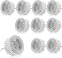 Lex Collective lapos kerámia LED modul GU10 230V 5W meleg fehér dimmelhető - 10 db