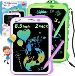  2db LCD Író Tábla 8.5" Unikornis Dinoszaurusz Mintás Gyerekeknek