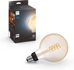 Philips White E27 Filament Nagy Globe Izzó G125, 550 lm, Melegfehér Fény, Szabályozható, App-vezérelhető, Alexa-kompatibilis, 1 db (G125)