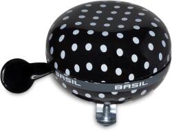 Basil Polkadot kerékpár csengő - fekete/fehér pöttyös - 80 mm