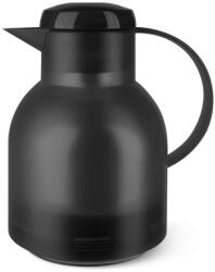 emsa Samba 504235 vákuumos termoszkanna 1 literes, fekete áttetsző, Quick Press zár, 12 óra meleg, 24 óra hideg (504235)