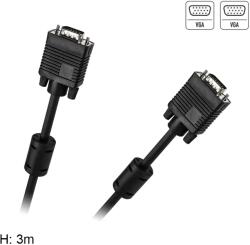  KPO3710-3 VGA kábel, VGA dugó - VGA dugó, szűrős, 3m
