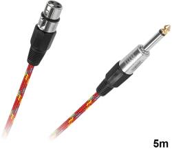 Mikrofon kábel 5m 6, 3mm Mono Jack dugó - XLR aljzat - jet - 1 800 Ft
