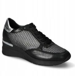 Sala Sneaker Bőr félcipő Sala SA-721 Fekete/Ezüst 37 (SA-721)