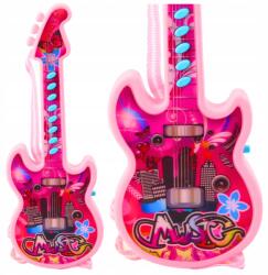 LEAN Toys Elektromos gitár gyerekeknek Dallamok Szolmizációs termékcsalád Rózsaszín (24757)