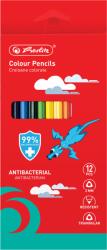 Herlitz Creioane colorate triunghiulare HERLITZ Antibacterial, 12 culori/set