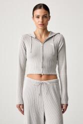 PUMA cipzáras melegítőfelső kapucnival női Essentials Ribbed - bézs S