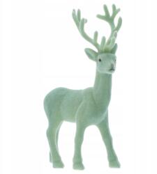 Paula Menta álló rénszarvas velúr karácsonyi figura náddísz 19cm (SF2160)