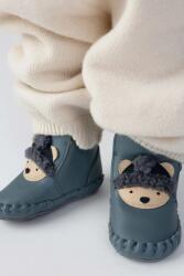 Donsje bébi bőr cipő Junus Booties Polar Bear - türkiz 17/18