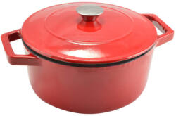 Perfect Home Zománcozott öntöttvas lábas fedővel 24cm piros