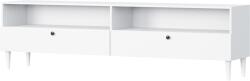  Comoda TV cu raft si dulapuri DULLUM 200x58cm, alb