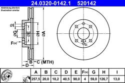 ATE Disc frana ATE PowerDisc 24.0320-0142.1 (24.0320-0142.1)